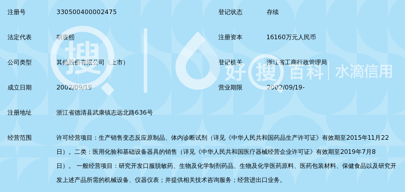 浙江我武生物科技股份有限公司_好搜百科