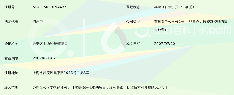 上海市自来水市南有限公司市南二次供水管理所