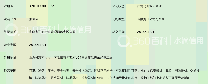 山东长安保安服务有限公司济南分公司_360百