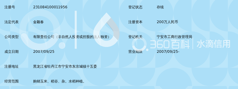 宁安市响水粮食收贮有限责任公司_360百科