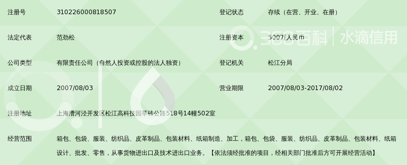 上海珂润箱包制品有限公司_360百科
