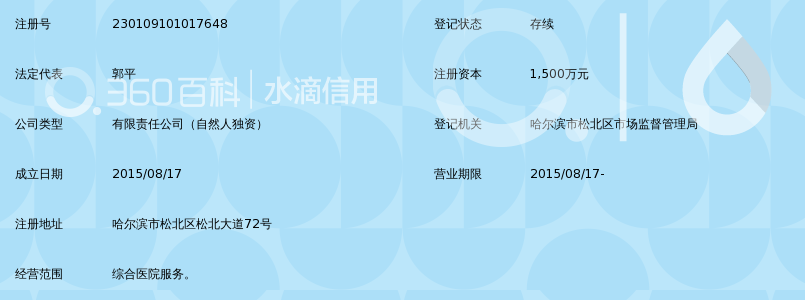 哈尔滨长峰血管瘤医院有限公司_360百科