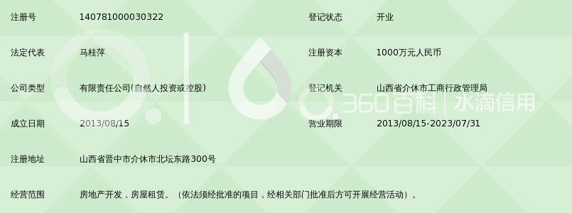 介休市兴凯房地产开发有限公司_360百科