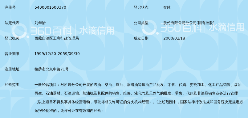 中国石油天然气股份有限公司西藏销售分公司_