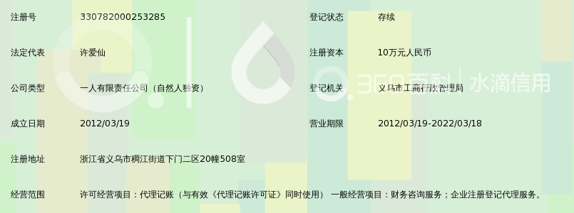 义乌市立丰财务咨询服务有限公司_360百科