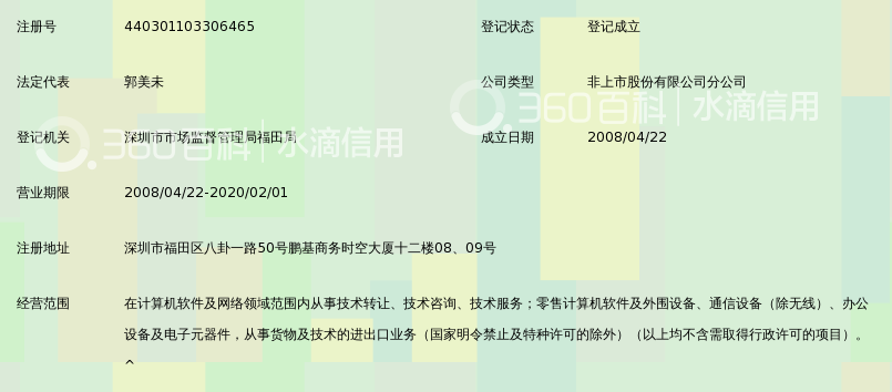 上海百胜软件股份有限公司深圳分公司_360百